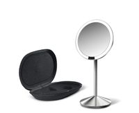 Simplehuman - Spiegel met Sensor 12 cm 10x Vergroting Opvouwbaar - Roestvast Staal - Zilver - thumbnail