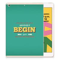 Apple iPad 10.2 | iPad 10.2 (2020) | 10.2 (2021) Back cover met naam Quote Begin
