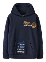 Name it winter hoodie jongens - navy blauw - NkmLucian