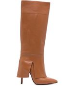 Andrea Wazen bottes en cuir 100 mm - Marron