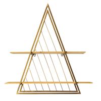 Wandrek - 2 plankjes - goud - 58 x 22 x 70 cm - metaal