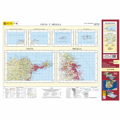 Topografische kaart 1110/1111 MT50 Ceuta y Melilla | CNIG - Instituto Geográfico Nacional1