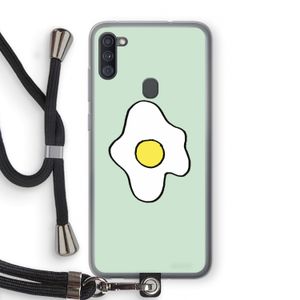 Spiegelei: Samsung Galaxy A11 Transparant Hoesje met koord
