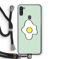 Spiegelei: Samsung Galaxy A11 Transparant Hoesje met koord