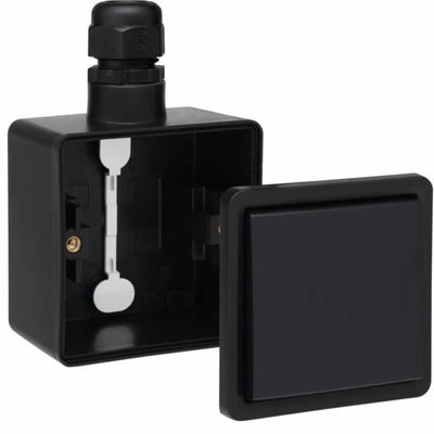 Niko Hydro wisselschakelaar waterdicht zwart compleet 761-31605