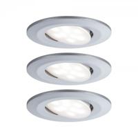 Paulmann Calla LED-inbouwlamp voor badkamer Set van 3 stuks 18 W IP65 Chroom (mat) - thumbnail