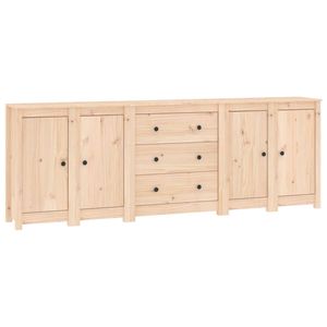 The Living Store Dressoir Grenenhout - 230 x 35 x 80 cm - Opbergruimte - Stevig blad