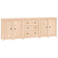 The Living Store Dressoir Grenenhout - 230 x 35 x 80 cm - Opbergruimte - Stevig blad