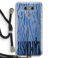 Blauwe nerven: LG G6 Transparant Hoesje met koord