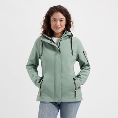 Travelin&apos; Women - softshell jacket - Groen - Maat XXL