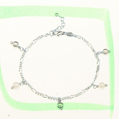 TFT Armband Zilver Parel 16 + 3 cm