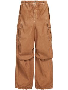 Marni pantalon cargo à détail drapé - Marron