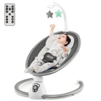 Elektrische Babyschommel met 5 Schommelamplitudes Timer en Bewegingsfunctie op 3 Niveaus Schommelstoel voor Baby's