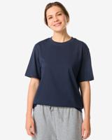 HEMA Dames T-shirt Larissa Donkerblauw (donkerblauw)