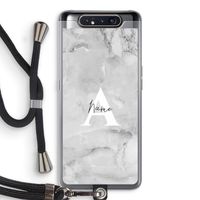 Ivory Marble: Samsung Galaxy A80 Transparant Hoesje met koord
