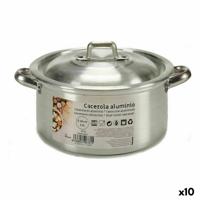 Kookpot met Deksel Kinvara 100003 100003 Zilverkleurig 1,5 L 18 x 10 x 23,5 cm 23,5 x 10 x 18 cm (10 Stuks)