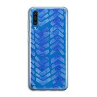 Blauwe pijlen: Samsung Galaxy A50 Transparant Hoesje