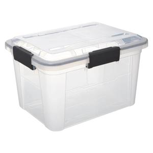 5Five opberg Box met deksel - Protect - 18 liter - 38 x 29 x 25 cm - kunststof - transparant