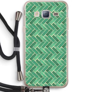 Moroccan tiles 2: Samsung Galaxy J3 (2016) Transparant Hoesje met koord