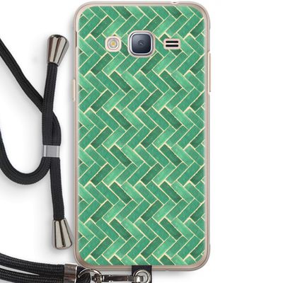 Moroccan tiles 2: Samsung Galaxy J3 (2016) Transparant Hoesje met koord