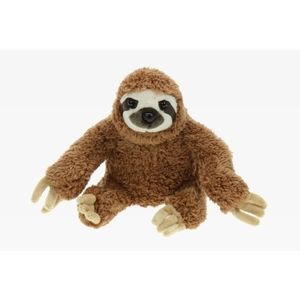 Pluche luiaard knuffel bruin 17 cm   -