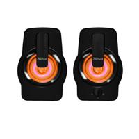 Trust Gemi Met RGB LED verlichte 2.0-luidsprekerset PC speaker Zwart Trust Gemi Met RGB LED verlichte 2.0-luidsprekerset PC speaker Zwart