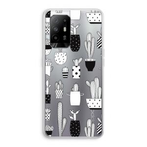 Cactusmotief: Oppo A95 5G Transparant Hoesje