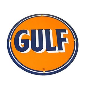 Gulf Logo Emaille Bord 12" / 30 cm