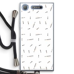 Hipster stripes: Sony Xperia XZ1 Transparant Hoesje met koord