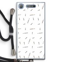 Hipster stripes: Sony Xperia XZ1 Transparant Hoesje met koord