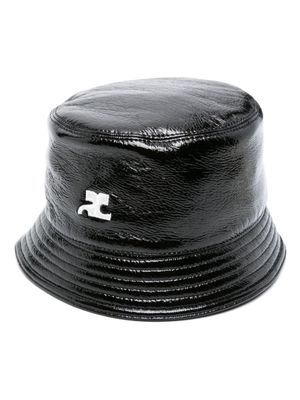 Courrèges bob à logo brodé - Noir