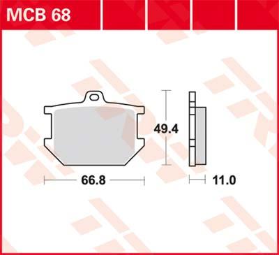 TRW Remblokken, en remschoenen voor de moto, MCB68 Allround organisch