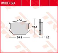 TRW Remblokken, en remschoenen voor de moto, MCB68 Allround organisch