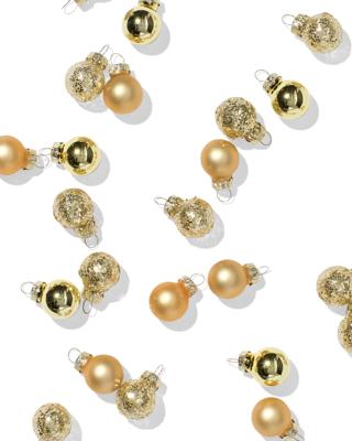 HEMA Kerstballen set 3.2cm glas mini goud - 36 stuks (goud)