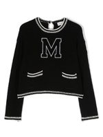 Moncler Enfant pull à patch logo - Noir