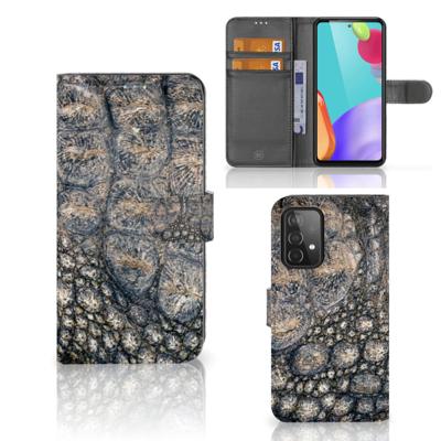 Samsung Galaxy A52 | Telefoonhoesje | Met pasjeshouder | Krokodillenprint