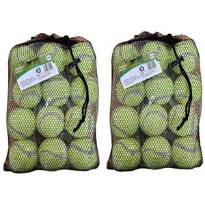 DID Tennisballen - 24x - geel - rubber/katoen - standaard formaat - buitenspeelgoed