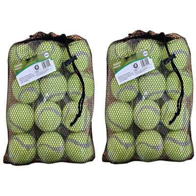 DID Tennisballen - 24x - geel - rubber/katoen - standaard formaat - buitenspeelgoed