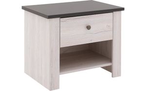Goossens Basic Nachtkastje Chata, 58 cm breed 1 lade en 1 open vak, 48 cm hoog