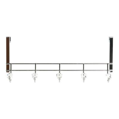 Kapstok voor deur DKD Home Decor 8424001835256 Transparant Zilverkleurig Metaal 47 x 10 x 22 cm