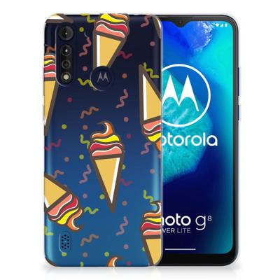 Motorola Moto G8 Power Lite | Siliconen Case | Icecream