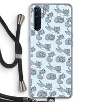 Poezen: Oppo A91 Transparant Hoesje met koord