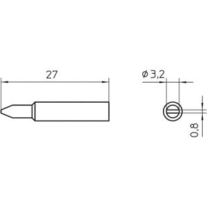 Weller XNT C Soldeerpunt Beitelvorm Grootte soldeerpunt 3.2 mm Lengte soldeerpunt: 27 mm Inhoud: 1 stuk(s)
