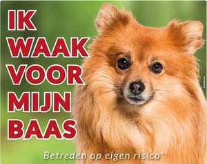 Keeshond Waakbord - Ik waak voor mijn Baas