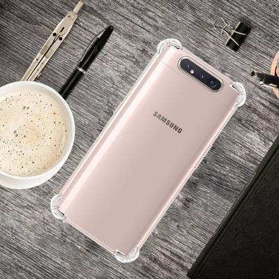 Voor Samsung Galaxy A80/A90 vierhoek anti-drop ultradunne transparante TPU telefoon geval