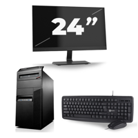 Lenovo ThinkCentre M83 Tower - Intel Core i7-4e Generatie - 16GB RAM - 256GB SSD - Windows 10 + 1x 24 inch Monitor