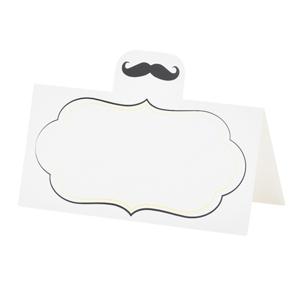 Naamkaartjes/plaatskaartjes - bruiloft - wit - Mister - 10x stuks - 10 x 5 cm