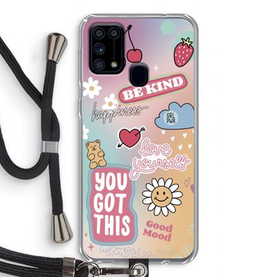 Positivity: Samsung Galaxy M31 Transparant Hoesje met koord
