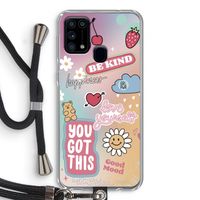 Positivity: Samsung Galaxy M31 Transparant Hoesje met koord