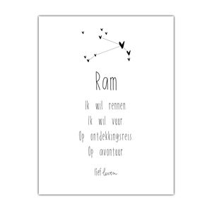 Mini Poster • sterrenbeeld Ram